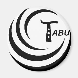 Tabu T Logo Grote zwarte kleur Magneet