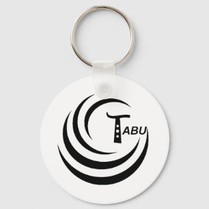 Tabu T Logo Grote zwarte kleur Sleutelhanger