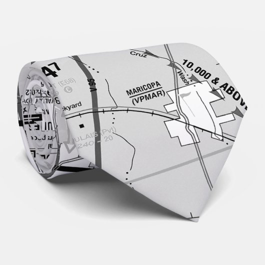 TAC-grafiek Phoenix Airport Stropdas (Opgerold)