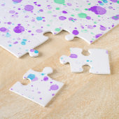 Tache d'aquarelle sur puzzle blanc (Côté)