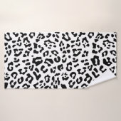 Tache de léopard noir et blanc féminin (Serviette de bain)