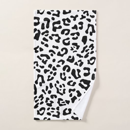 Tache de léopard noir et blanc féminin (Serviette à main)