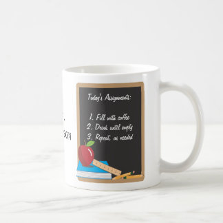 Tâche de tasse de café de tableau noir de