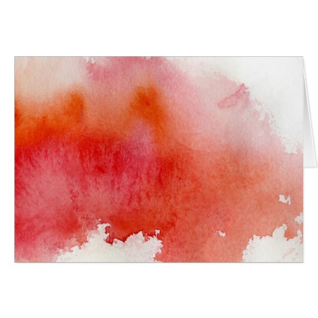 Tache rouge, peint à la main abstrait d'aquarelle (Devant horizontal)