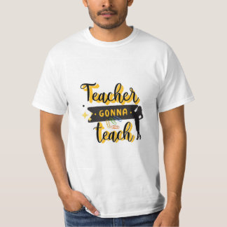 tacher leraar T-shart wit T-shirt