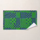 Taches à pois vert bleu Patchwork (Serviette à main)