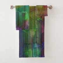 Taches colorées sous bandes déformées