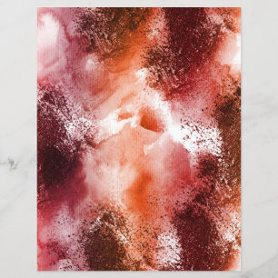 Taches d'aquarelle rouge sur papier scrapbook past