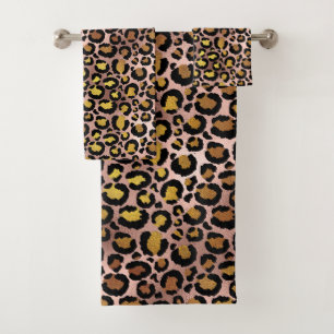 Taches de léopard doré tendance Jaguar or rose
