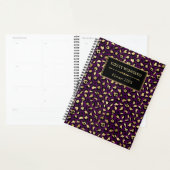 Taches de léopard en faux feuille doré et violet é (Devant avec enveloppe)