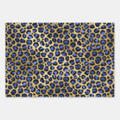 Taches de léopard en papier d'aluminium bleu royal (Devant 2)