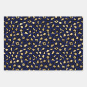 Taches de léopard en papier d'aluminium bleu royal (Devant)