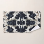 Taches de vache noires et blanches à l'aspect poil (Serviette à main)