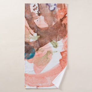 Taches d'encre sur papier blanc abstrait, acryliqu