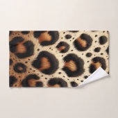 Taches d'Impression Animale Fourrure Léopard Beige (Serviette à main)