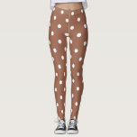 Taches pois modernes brun et blanc motif<br><div class="desc">Jambes avec des pois modernes bruns et blancs,  taches,  motif.
Des légendes modernes et branchées.
Les Pois représentent à nouveau la nouvelle tendance.</div>