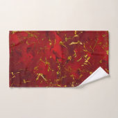 Taches rouges et dorées (Serviette à main)