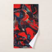 Taches rouges extrêmes sur les bords gris un arriè (Serviette à main)