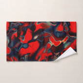Taches rouges extrêmes sur les bords gris un arriè (Serviette à main)
