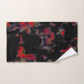 Taches rouges flashy sur base rocheuse gris foncé, (Serviette à main)