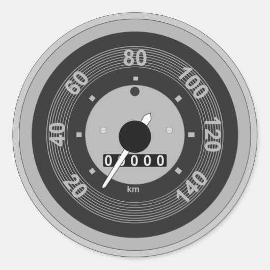 Tachometer Ronde Sticker (Voorkant)