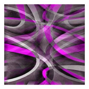 Tachtiger jaren Retro Magenta en Grijs Artistiek P Foto Afdruk