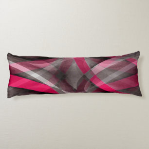 Tachtiger jaren Roze en Grijs Funky Patroon Lichaamskussen