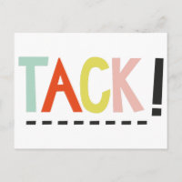 TACK ! Carte postale couleurs