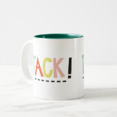 TACK Collage à deux tons de café Mug (Devant gauche)