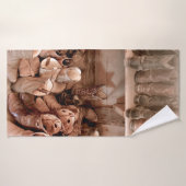 Tack Room rempli de Bootsboots Cowboy bien usé, co (Serviette de bain)