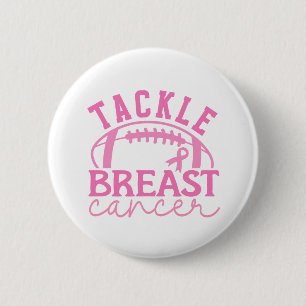 Tackel Borstkanker Roze Lint Bewustzijn Ronde Button 5,7 Cm