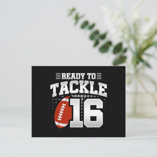 Tackle 16th Birthday 16 Years Couples Jubileum Briefkaart (Staand voorkant)