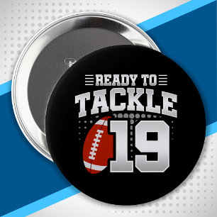 Tackle 19th Birthday 19 Years Couples Jubileum Ronde Button 4,0 Cm