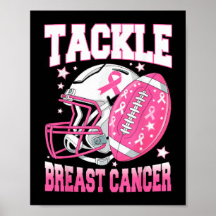 Tackle Borstkanker Bewustzijn American Football P Poster