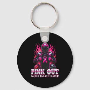 Tackle Borstkanker Bewustzijn Roze American F Sleutelhanger