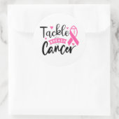 Tackle Breast Cancer Awareness Ronde Sticker (Tas)