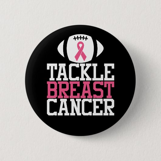 Tackle Breast | Motivational Quote Ronde Button 5,7 Cm (Voorkant)