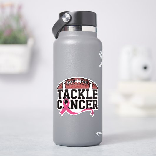 Tackle Cancer Pink Ribbon Design Sticker (HydroFlask)