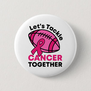 Tackle Cancer Together Football Borstkanker RIBB Ronde Button 5,7 Cm