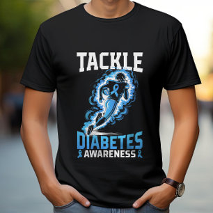 Tackle Diabetes Awareness Gear Amerikaans Football T-shirt