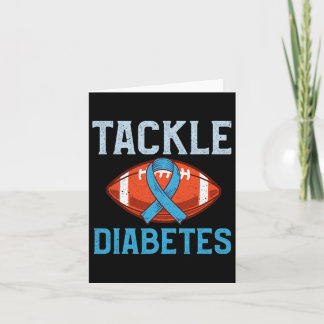 Tackle Diabetes - Fun Football Fan Graphic Diabeti Kaart