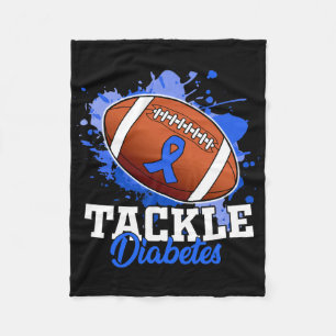 Tackle Diabetische Blauwe Diabetes Type 1 Bewustzi Fleece Deken