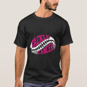 Tackle Football Ball Pink Ribbon Borstkanker AWA T-shirt