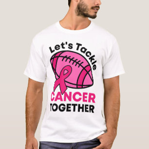 Tackle Kanker Samen Voetbal Borstkanker Lint T-shirt