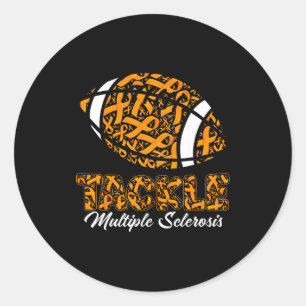 Tackle Multiple Sclerose Awareness Oranje Lint Ronde Sticker