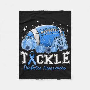 Tackle Voetbal Diabetes Blauwe Lint Diabetes Bewus Fleece Deken