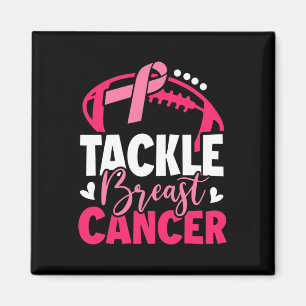 Tackle Voetbal Roze Lint Borstkanker Awarenen Magneet