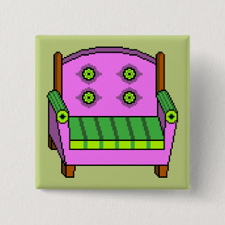 Tacky Armstoel Vierkante Button 5,1 Cm