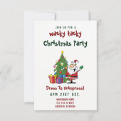 TACKY Christmas Party Invitation Drôle Père Noël (Devant)