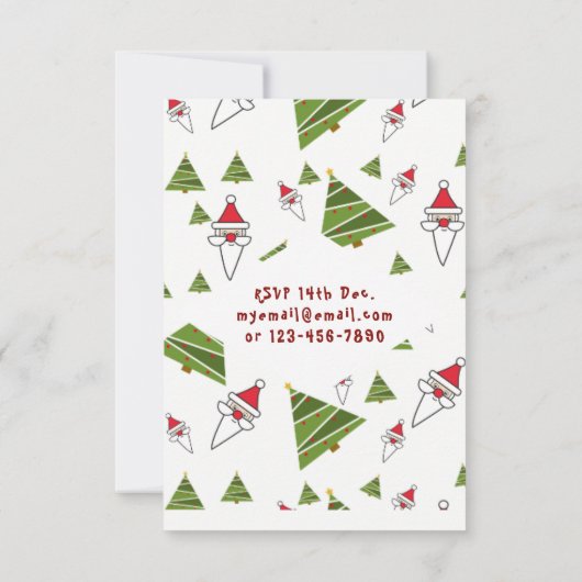 TACKY Christmas Party Invitation Drôle Père Noël (Dos)